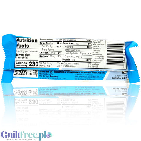 ONE Bar Hershey's Cookies 'n' Creme - Hersheys white-coated protein bar with cookies and chocolate