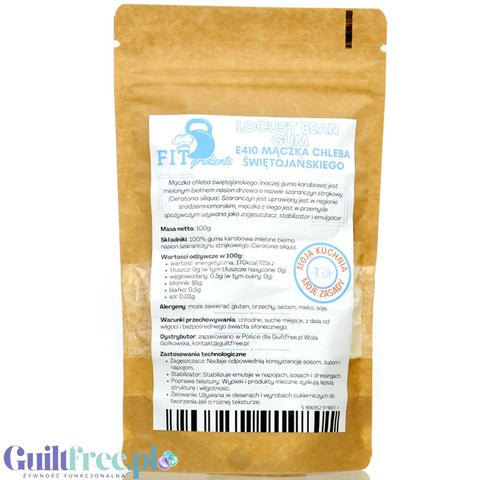 FITgridients Carob Gum 100g, thickener (E-410, locust bean gum)