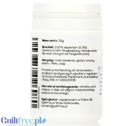 FITgridients Aspartame 25g, 100% pure aspartame E951
