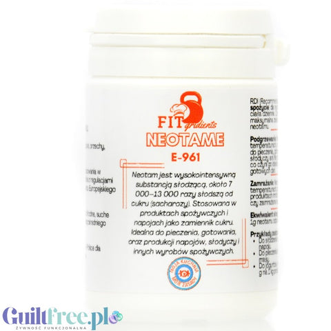 FITgridients Neotame 25g - czysta substancja słodząca bez wypełniaczy E-961