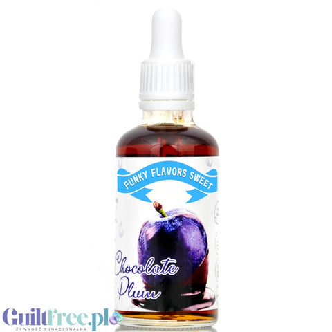 Funky Flavors Sweet Chocolate Plum - słodzony aromat bez cukru i kalorii, Śliwka w Czekoladzie
