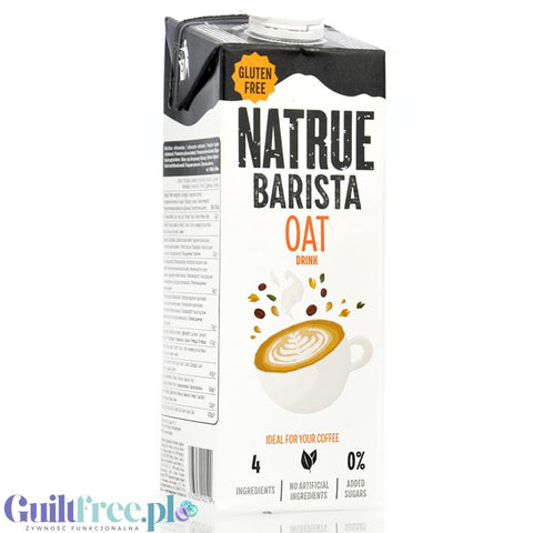Natrue Barista Oat Drink 1L - wegański napój owsiany do kawy, bez dodatku cukru  tylko 4 składniki