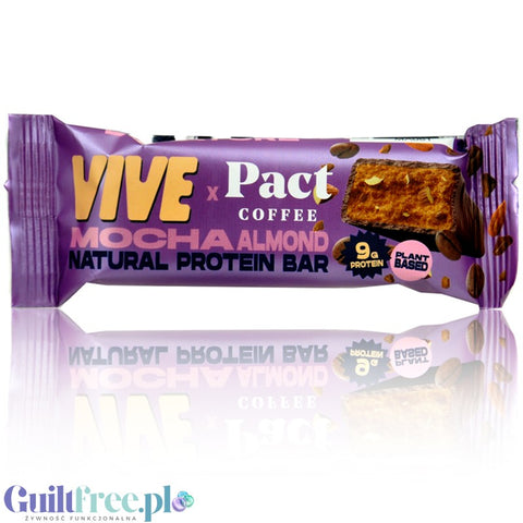 Vive Natural Protein Bar Mocha Almond - bezglutenowy baton proteinowy 9g białka, Kawa z Migdałem