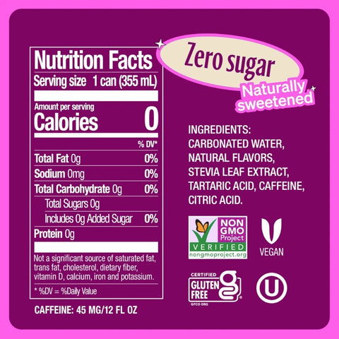 Zevia Cran-Raspberry - 100% naturalna maliniada żurawinowa bez kalorii ze stewią