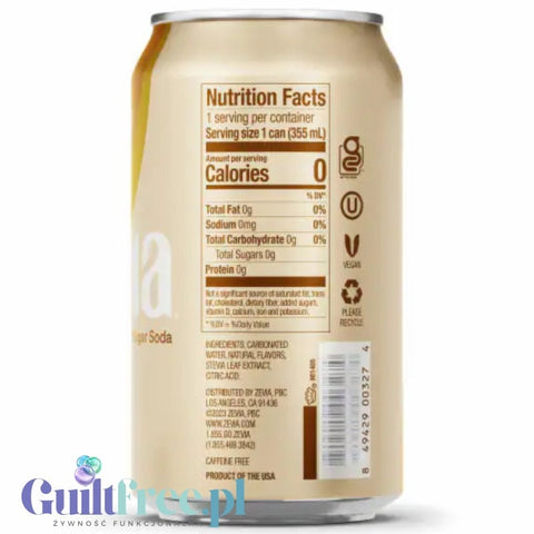Zevia Creamy Root Beer - napój korzenno waniliowy ze stewią bez kcal