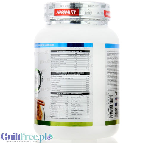 BIG® Vegan Amino+, Milk & Cinnamon 1kg - vegan protein supplement flavored with milk and cinnamon