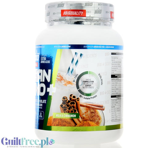 BIG® Vegan Amino+, Milk & Cinnamon 1kg - vegan protein supplement flavored with milk and cinnamon