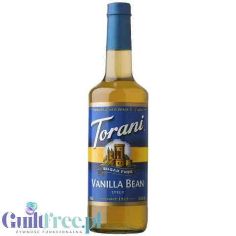 Torani Vanilla Bean 0,75L - syrop do kawy bez cukru o smaku waniliowym