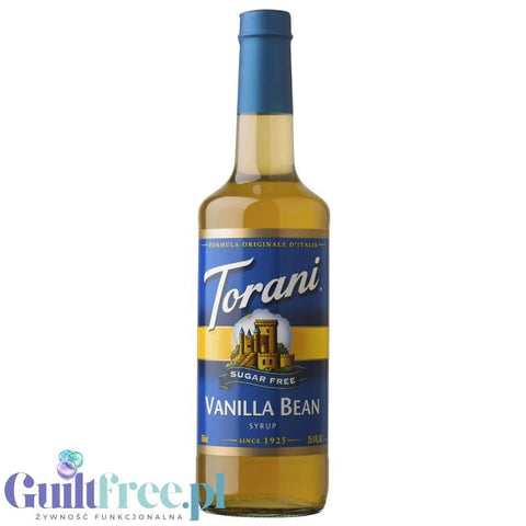 Torani Vanilla Bean 0,75L - syrop do kawy bez cukru o smaku waniliowym