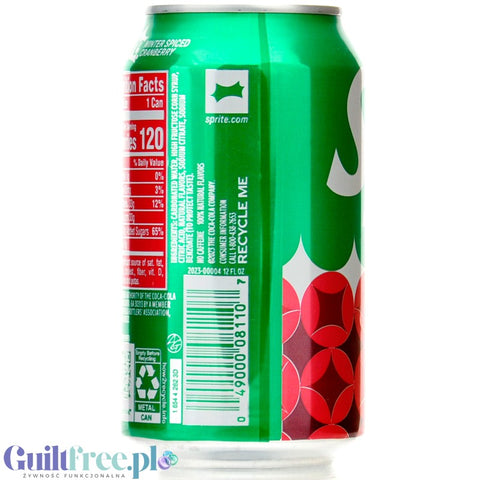 Sprite Winter Spiced Cranberry (CHEAT MEAL) - cranberry Sprite 355ml original from USA