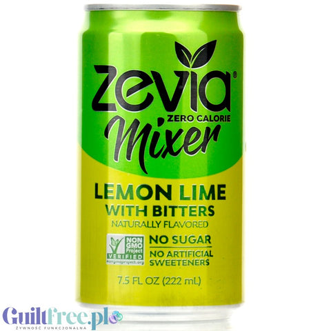 Zevia Mixer Lemon Lime Bitters - napój bez kalorii ze stewią, kwaśno-gorzki do drinków