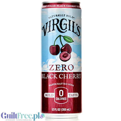 Virgil's Zero Black Cherry - naturalny napój zero kalorii bez cukru ze stewią i erytrolem