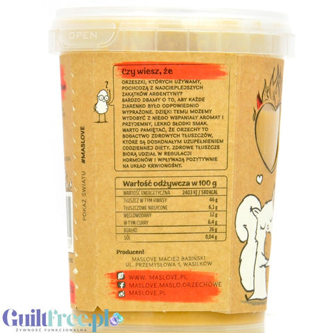 Maslove Masło Orzechowe Classic 400g - miazga arachidowa 100%