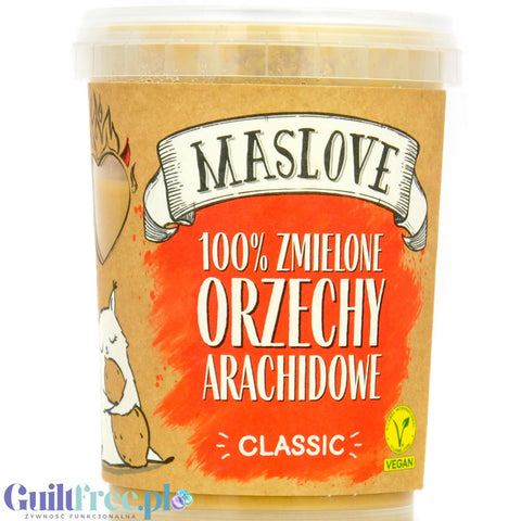 Maslove Masło Orzechowe Classic 400g - miazga arachidowa 100%