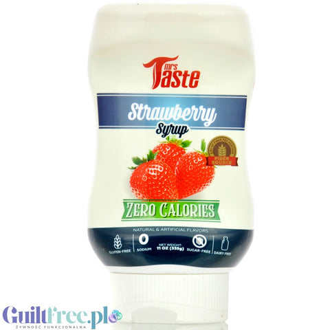 Mrs Taste Zero Calorie Syrup, Strawberry - syrop 0kcal o smaku truskawkowym