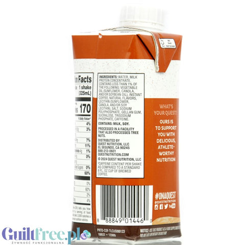Quest Protein Shake Coffee RTD - kawowy szejk proteinowy 30g białka w 170kcal, bez cukru