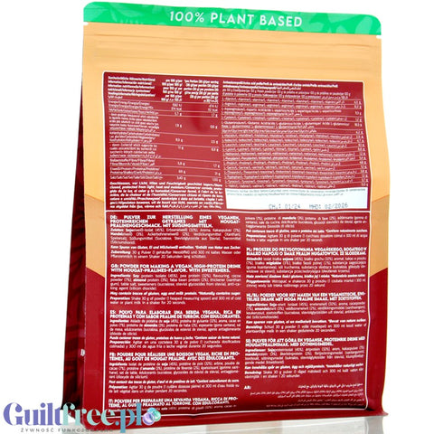 Inlead Vegan Protein Nougat Pralines - wegańska odżywka proteinowa na bazie 4 białek roślinnych ze stewią