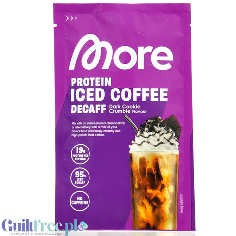 More Nutrition Protein Iced Coffee Decaff, Dark Cookie Crumble 25g - bezkofeinowa mrożona kawa proteinowa