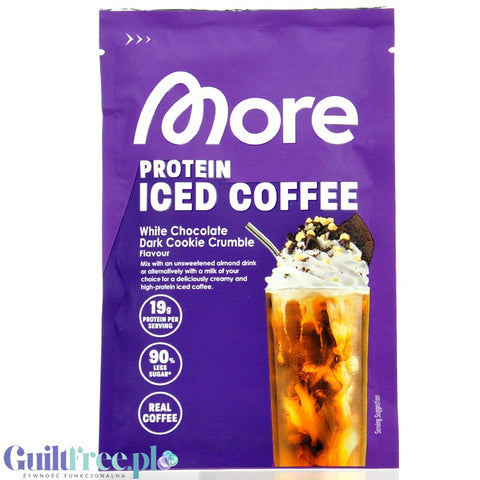 More Nutrition Protein Iced Coffee, White Choc Dark Cookie Crumble 25g - mrożona kawa proteinowa 19g białka