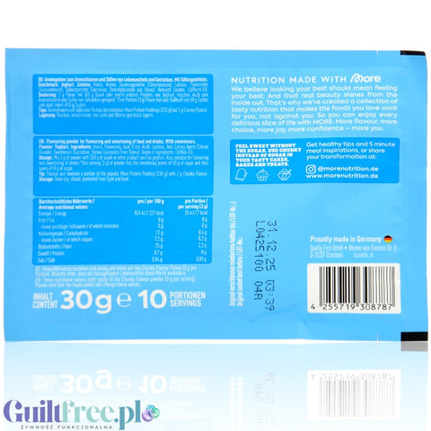 More Nutrition Chunky Flavor Yoghurt 30g saszetka - wegański jogurtowy aromat w proszku bez cukru