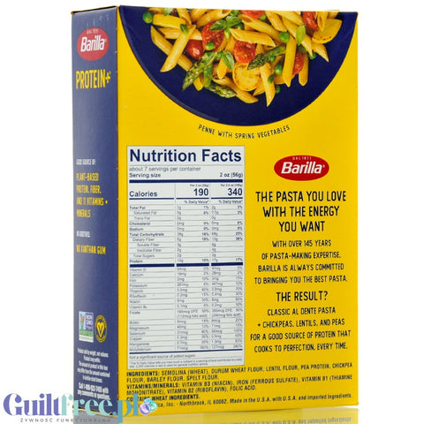 Barilla Protein+ Penne - Protein pasta with pea protein, chickpea protein and vitamins, Penne