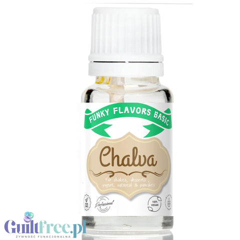 Funky Flavors Basic Chalva 10ml - Chałwa - kropelki aromatyzujące bez cukru, tłuszczu i słodzików