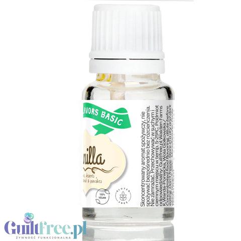 Funky Flavors Basic Vanilla 10ml - waniliowe kropelki aromatyczne bez cukru, słodzików i kalorii