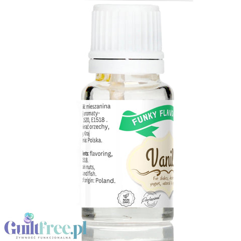 Funky Flavors Basic Vanilla 10ml - waniliowe kropelki aromatyczne bez cukru, słodzików i kalorii