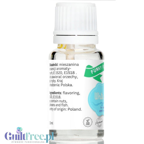 Funky Flavors Basic White Chocolate 10ml - Biała Czekolada - kropelki aromatyzujące do kawy bez cukru i słodzików