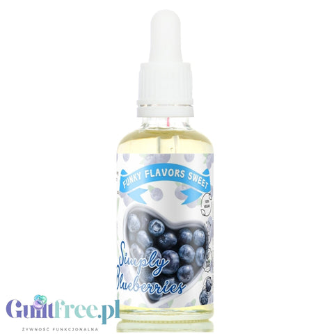 Funky Flavors Sweet Simply Blueberries - jagodowe kropelki słodzące bez cukru i bez kalorii
