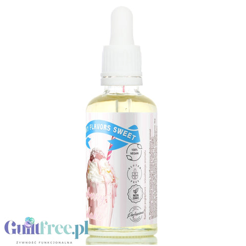Funky Flavors Sweet Strawberry Milkshake - sweetened, liquid, sugar & fat free food flavoring
