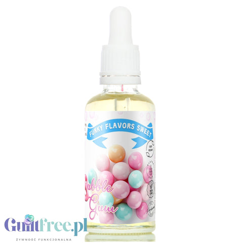Funky Flavors Sweet Bubble Gum - słodkie kropelki bez cukru i kalorii o smaku gumy balonowej