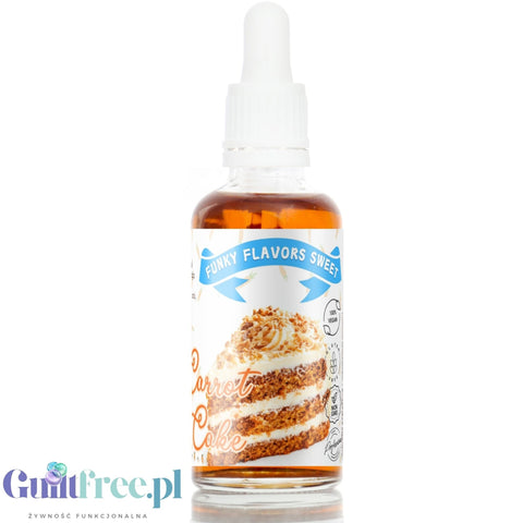 Funky Flavors Sweet Carrot Cake - słodkie kropelki smakowe bez cukru, tłuszczu i kcal, Ciasto Marchewkowe