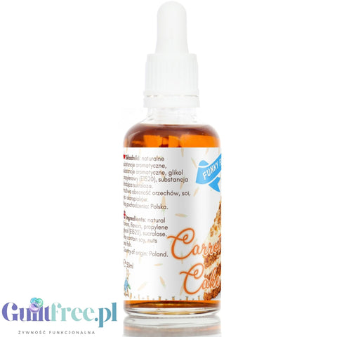 Funky Flavors Sweet Carrot Cake - słodkie kropelki smakowe bez cukru, tłuszczu i kcal, Ciasto Marchewkowe