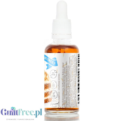 Funky Flavors Sweet Carrot Cake - słodkie kropelki smakowe bez cukru, tłuszczu i kcal, Ciasto Marchewkowe