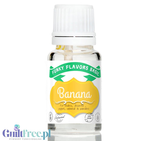 Funky Flavors Basic Banana 10ml - bananowe kropelki bez cukru, słodzików i kalorii