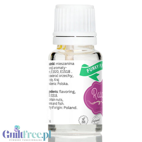 Funky Flavors Basic Raspberry 10ml - malinowe kropelki aromatyzujące bez cukru, słodzików i kalorii