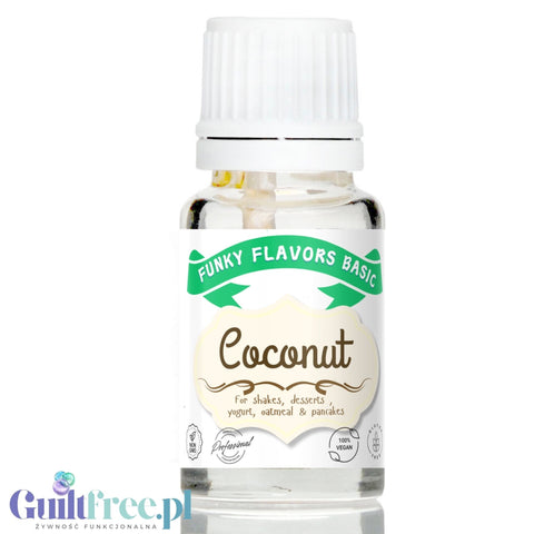 Funky Flavors Basic Coconut 10ml - kokosowe kropelki bez cukru, słodzików i kalorii