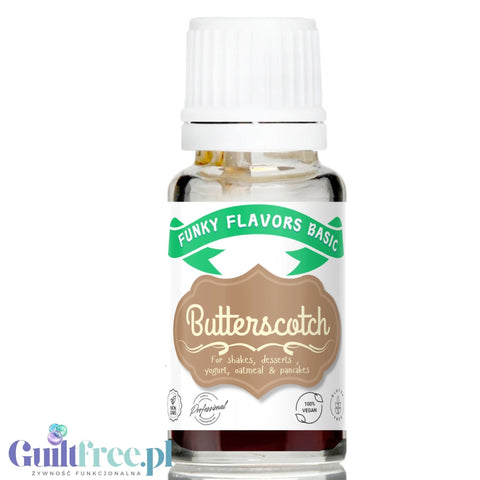 Funky Flavors Basic Butterscotch 10ml - Maślany Herbatnik - kropelki aromatyzujące bez cukru, tłuszczu i słodzików