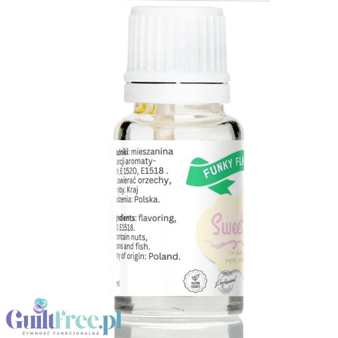 Funky Flavors Basic Sweet Cream 10ml - kropelki aromatyczne z nutą słodkiej śmietanki, bez cukru i słodzików