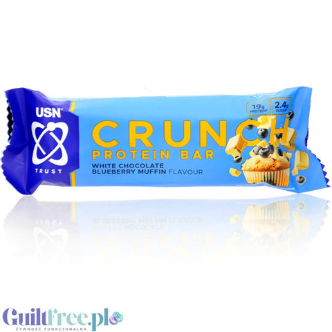 USN Trust Crunch Protein Bar White Chocolate Blueberry Muffin - chrupiący baton białkowy Biała Czekolada & Jagodowy Muffin