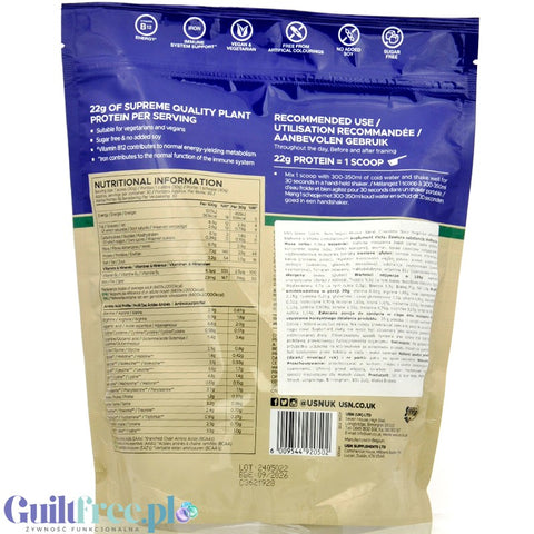 USN Green 100%  Pure Vegan Protein Blend, Chocolate 0,9kg