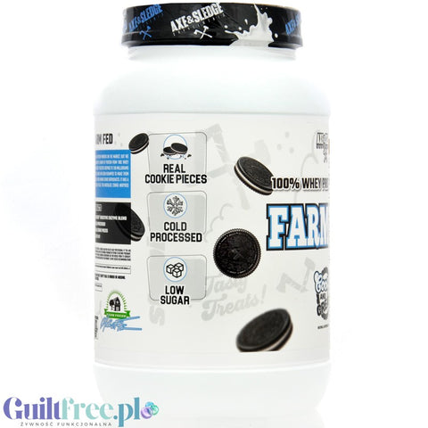 Axe & Sledge Farm Fed, Cookies & Cream - wyśrubowana odżywka białkowa 100% WPI, 25g białka