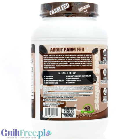 Axe & Sledge Farm Fed, Chocolate Cookies & Cream - upscale protein supplement 100% WPI, 25g protein