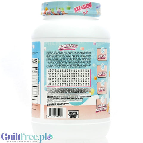 Axe & Sledge Farm Fed, Marshmallow Milk - uncompromised 100% WPI protein supplement, 25g protein & 100kcal