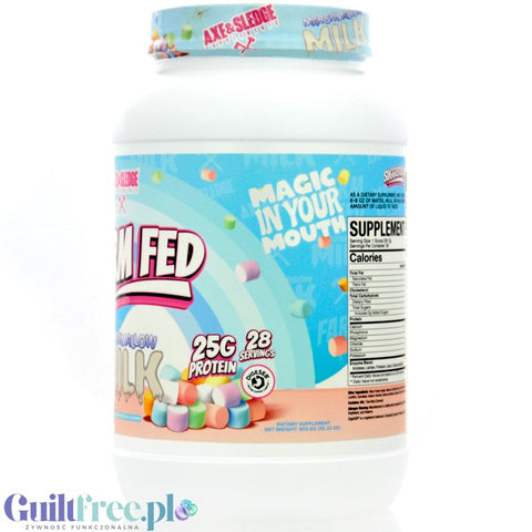 Axe & Sledge Farm Fed, Marshmallow Milk - uncompromised 100% WPI protein supplement, 25g protein & 100kcal