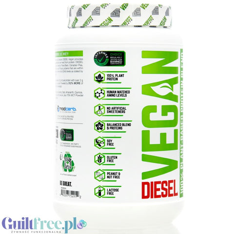 Perfect Sport Diesel Vegan Chocolate Ice Dream - nowozelandzka wegańska keto odżywka białkowa tylko ze stewią
