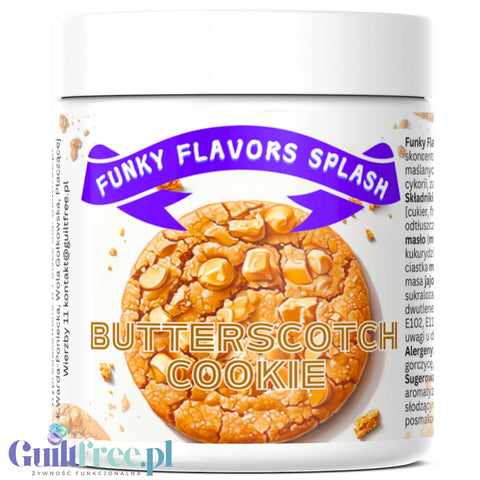 Funky Flavors Splash Butterscotch Cookie 50g - sugar free sweetener powder, Butterscotch Cookie flavor