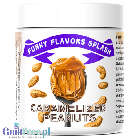 Funky Flavors Splash Caramlised Peanuts 9kcal 50g - błonnikowy aromat słodzący w proszku