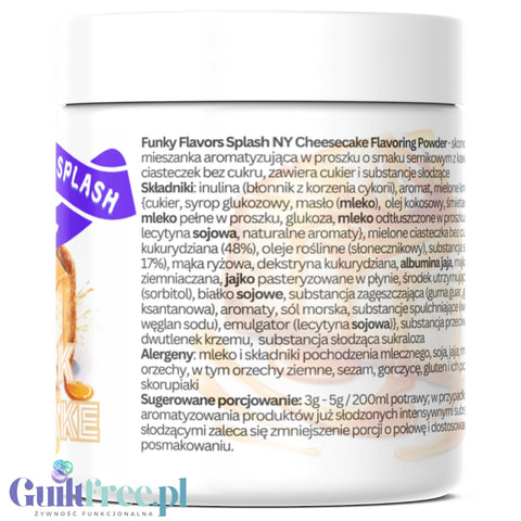 copy of Funky Flavors Splash NY Cheesecake 6kcal low calorie sugar free food flavoring